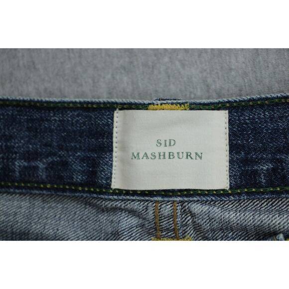 Sid Mashburn Jeans Mens Size 33 x 32 Blue Cotton Button-Fly Straight Leg Regular - Picture 3 of 9